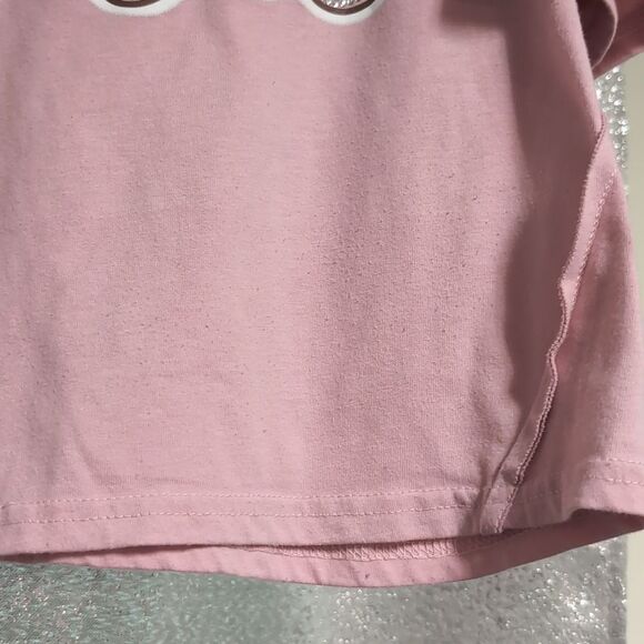 Barbie‎ Pink Rhinestones Crop Top Size Large - Picture 3 of 8